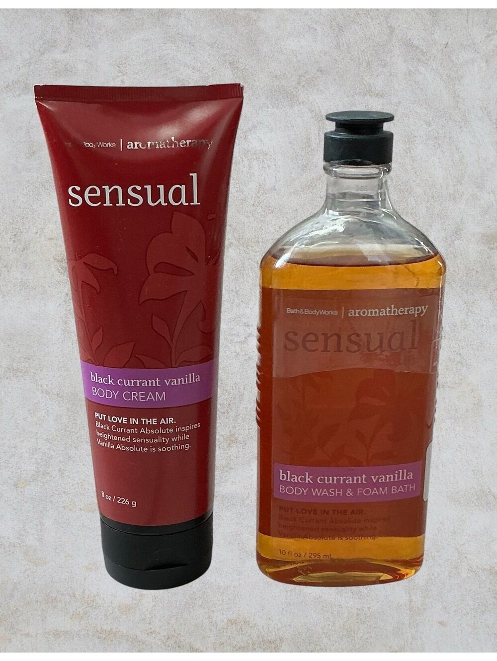 VTG Bath & Body Works Aromatherapy Sensual Black Currant Vanilla Set RARE